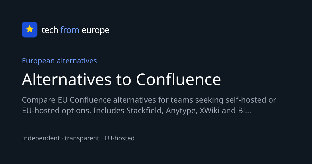 The 7 best European Confluence alternatives (2026)