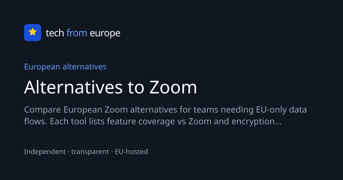 The 12 best European Zoom alternatives (2026)