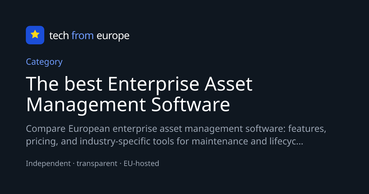 Enterprise Asset Management Software Comparison (2026)
