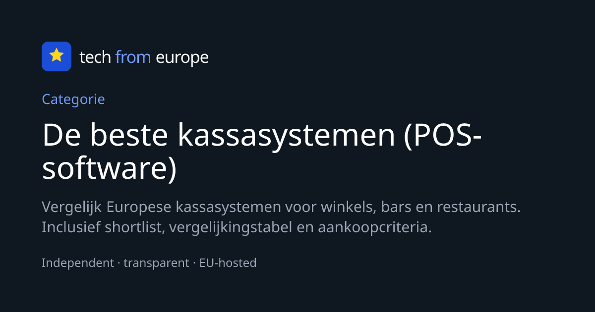 Kassasystemen (POS-software) vergelijken (2026)