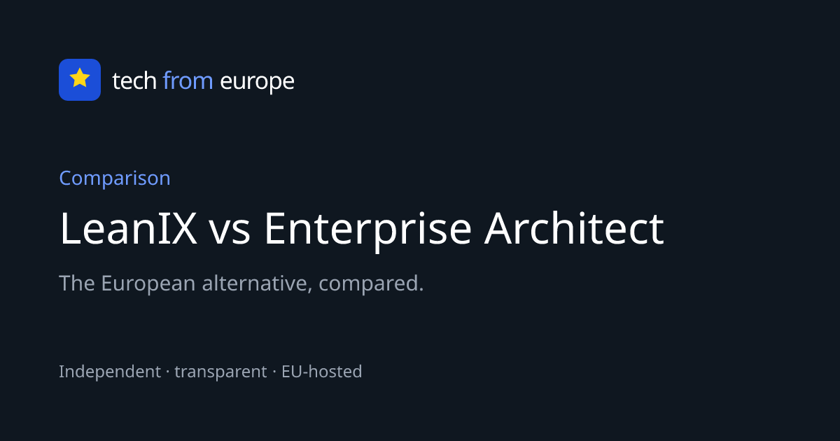 LeanIX vs Enterprise Architect: features, pricing & GDPR (2026)